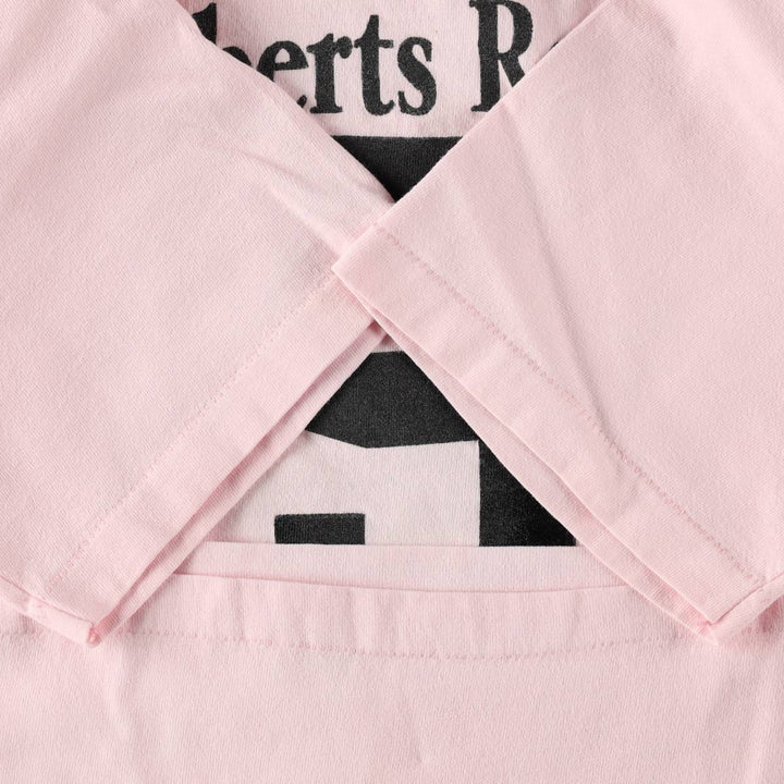 90'S Hanes Print T-Shirt, Made in USA, Men's Size S (Equivalent), Vintage cotton pink type Vintage Second Hand