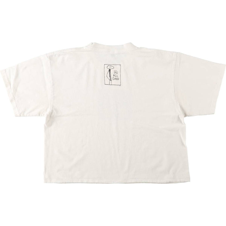 90'S Anvil Print T-Shirt, Women's Size L (approx.), Vintage cotton white type Vintage Second Hand