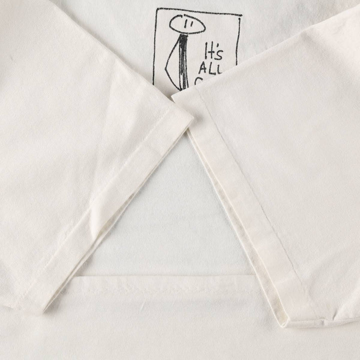 90'S Anvil Print T-Shirt, Women's Size L (approx.), Vintage cotton white type Vintage Second Hand