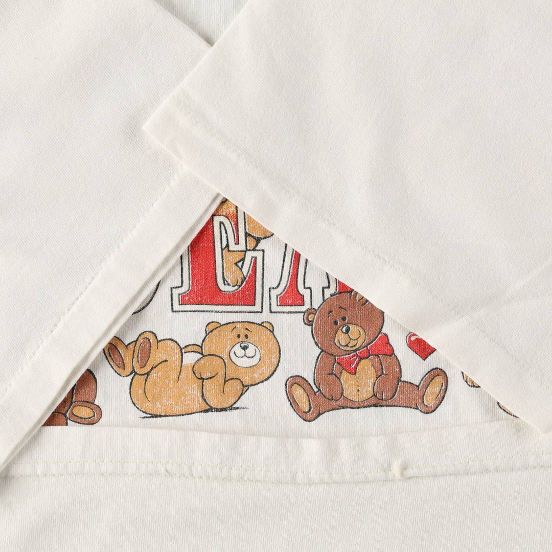90s-00'S Hanes Teddy Bear Pattern Print T-Shirt, Men's Size L (approx.), Vintage cotton white type Vintage Second Hand