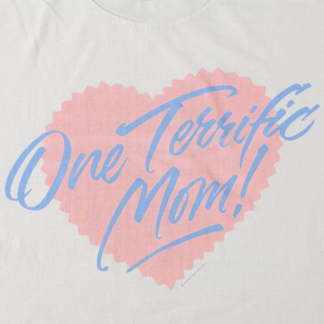 Printed T-shirt, Made in USA, Men's Size L (equivalent), Vintage polyester white type Vintage Second Hand