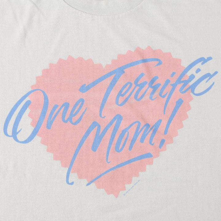 Printed T-shirt, Made in USA, Men's Size L (equivalent), Vintage polyester white type Vintage Second Hand