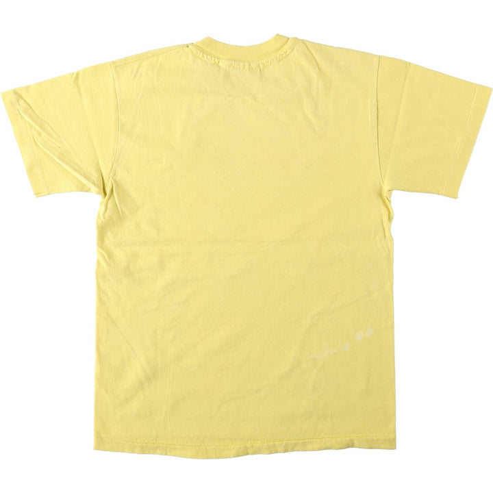 90'S Hanes Print T-Shirt, Made in USA, Men's Size S (Equivalent), Vintage cotton lemon yellow Vintage Second Hand