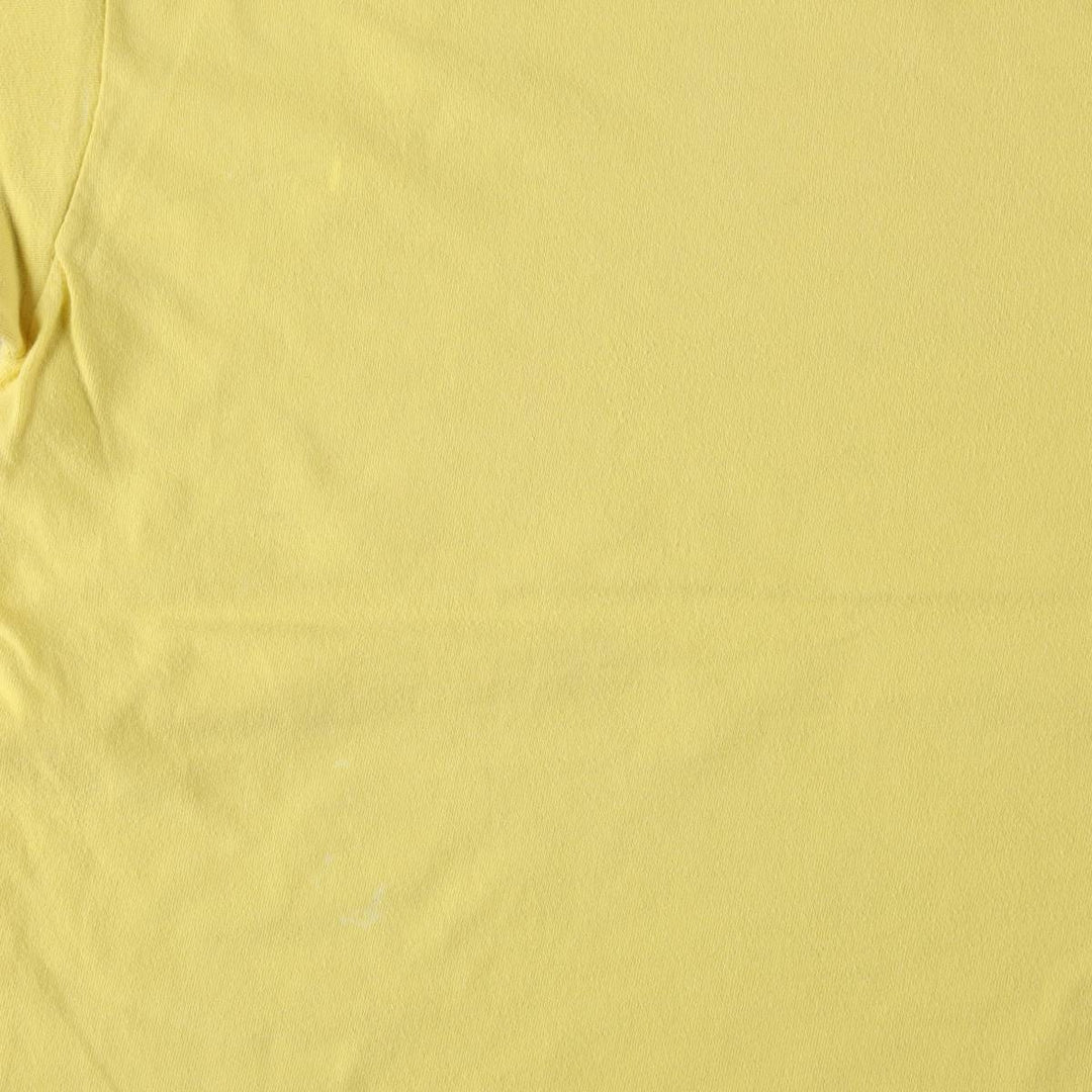 90'S Hanes Print T-Shirt, Made in USA, Men's Size S (Equivalent), Vintage cotton lemon yellow Vintage Second Hand