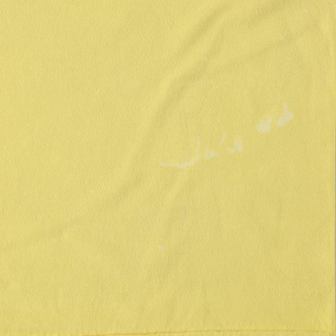 90'S Hanes Print T-Shirt, Made in USA, Men's Size S (Equivalent), Vintage cotton lemon yellow Vintage Second Hand