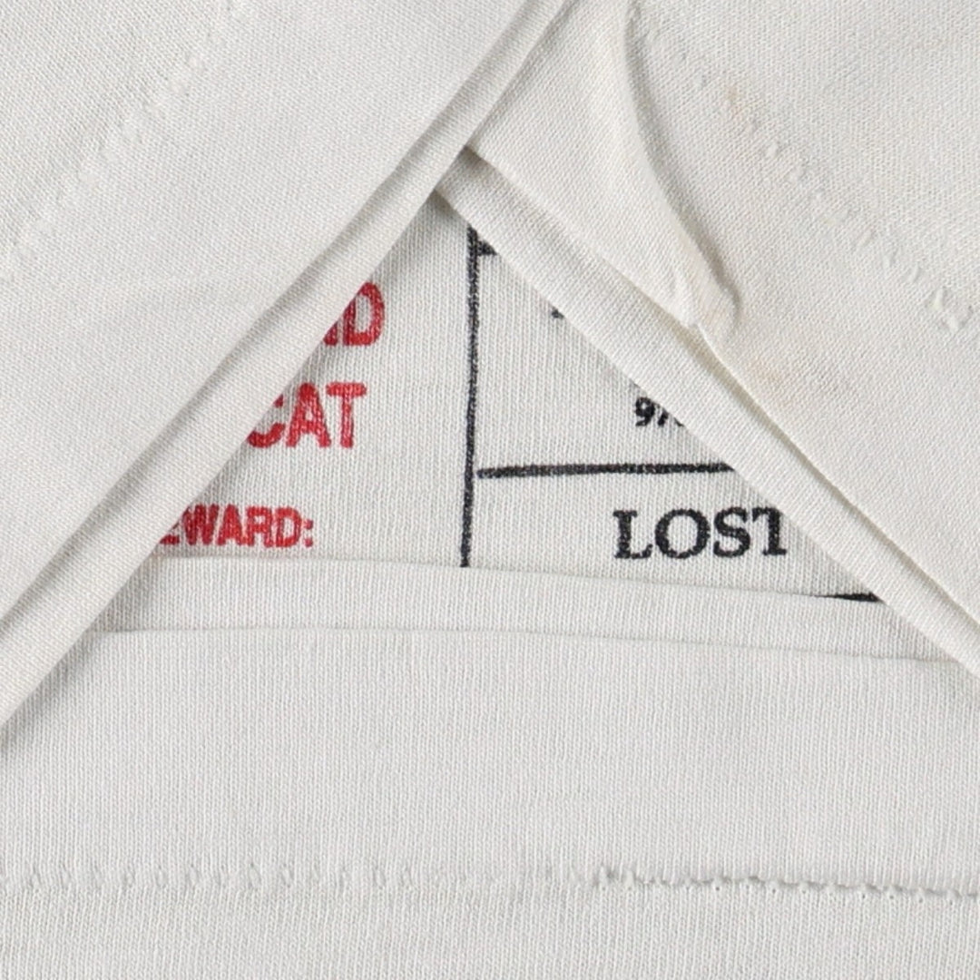Vintage Printed T-shirt, Women's Size S unclear white type Vintage Second Hand