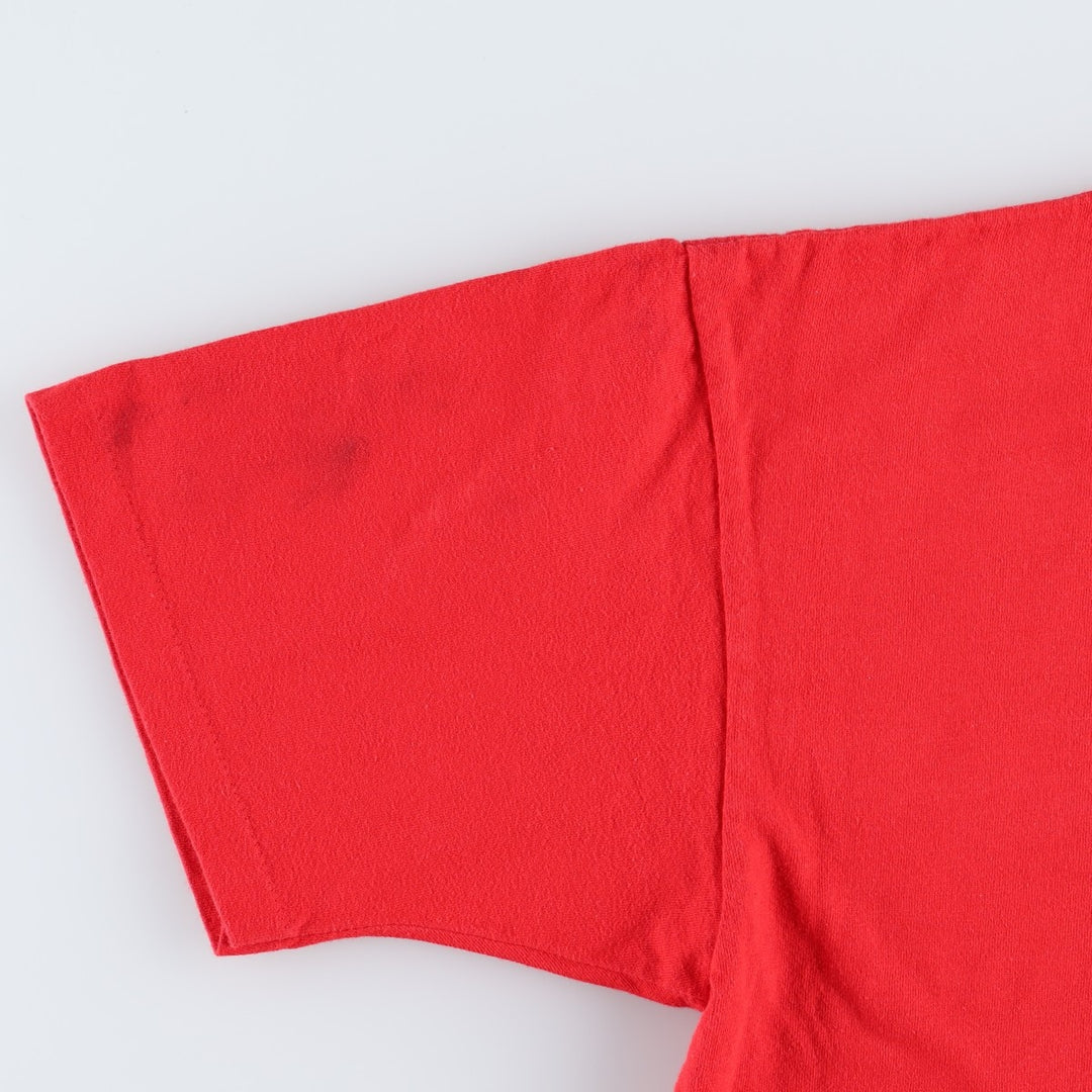 90'S ONEITA Print T-Shirt, Made in USA, Women's Size XL (Equivalent), Vintage cotton red type Vintage Second Hand