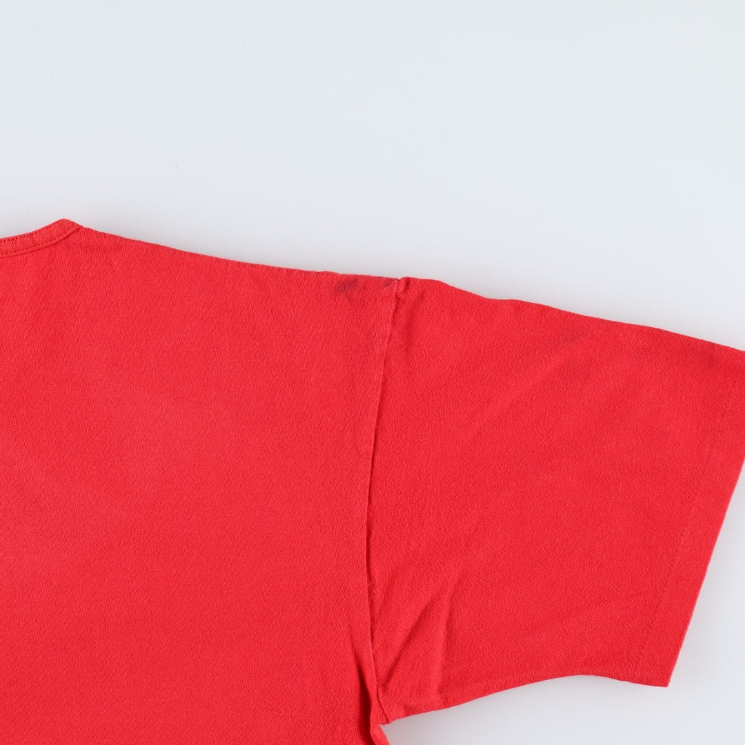 90'S ONEITA Print T-Shirt, Made in USA, Women's Size XL (Equivalent), Vintage cotton red type Vintage Second Hand