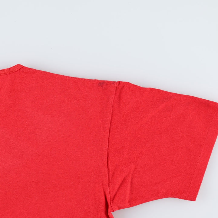 90'S ONEITA Print T-Shirt, Made in USA, Women's Size XL (Equivalent), Vintage cotton red type Vintage Second Hand
