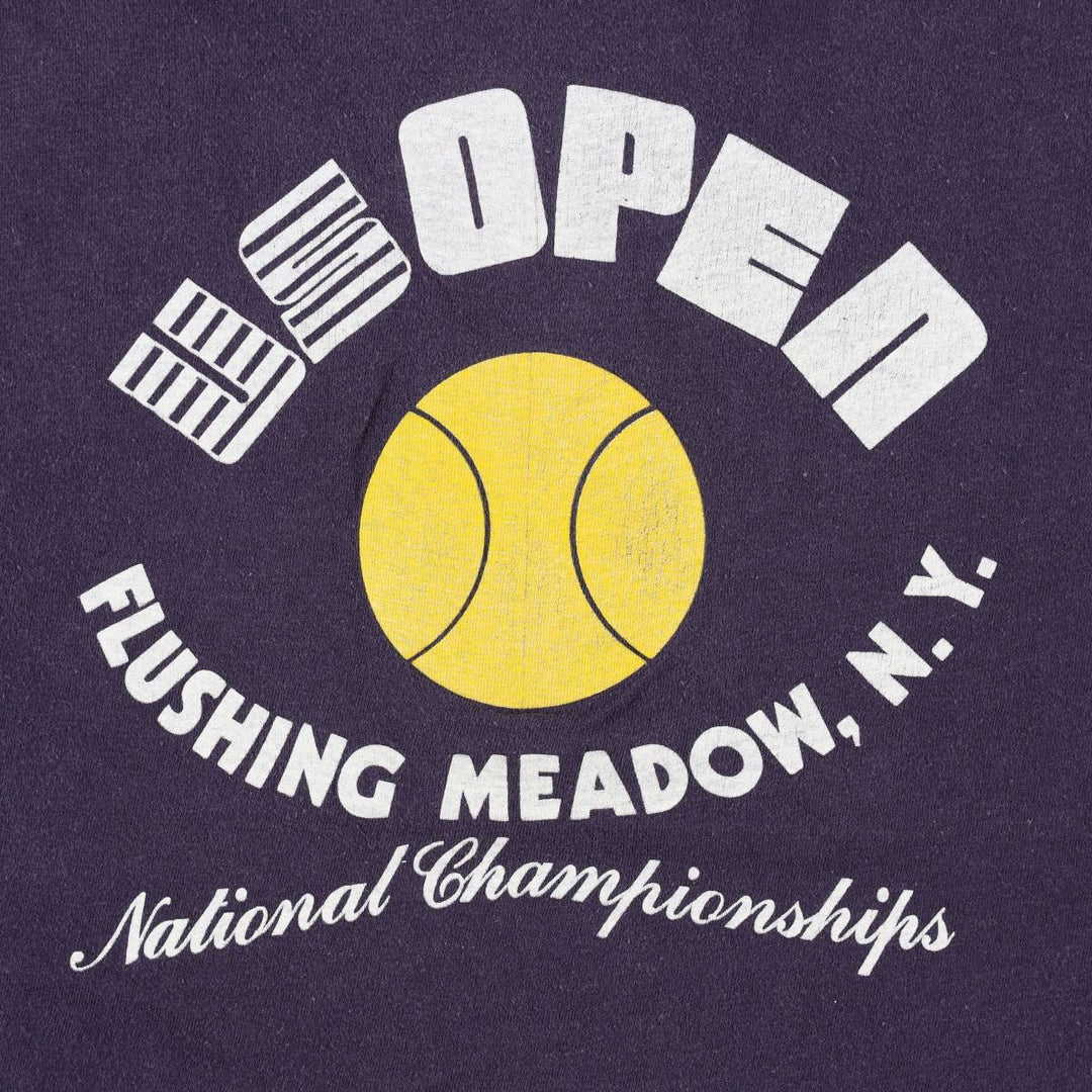 80s-90'S Anvil US Open Sports Print T-Shirt, Made in USA, Women's Size M (approx.), Vintage cotton navy blue type Vintage Second Hand
