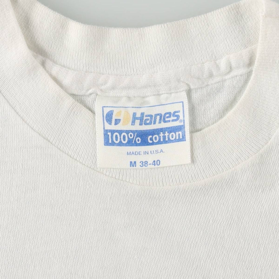 80'S Hanes Blue Tag Flag Pattern Los Angeles Olympics 1984 Sports Print T-Shirt Men's Size M (Equivalent) Vintage cotton white type Vintage Second Hand