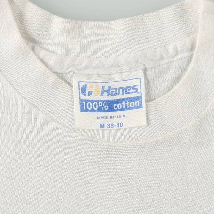 80'S Hanes Blue Tag Flag Pattern Los Angeles Olympics 1984 Sports Print T-Shirt Men's Size M (Equivalent) Vintage cotton white type Vintage Second Hand