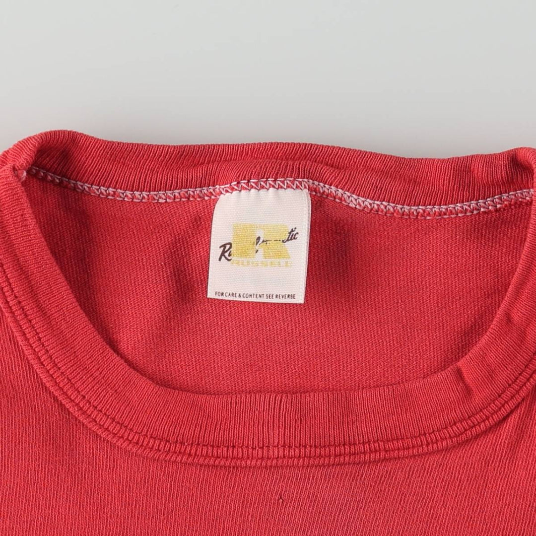 80'S Russell Print T-Shirt, Made in USA, Women's Size M (Equivalent), Vintage cotton red type Vintage Second Hand