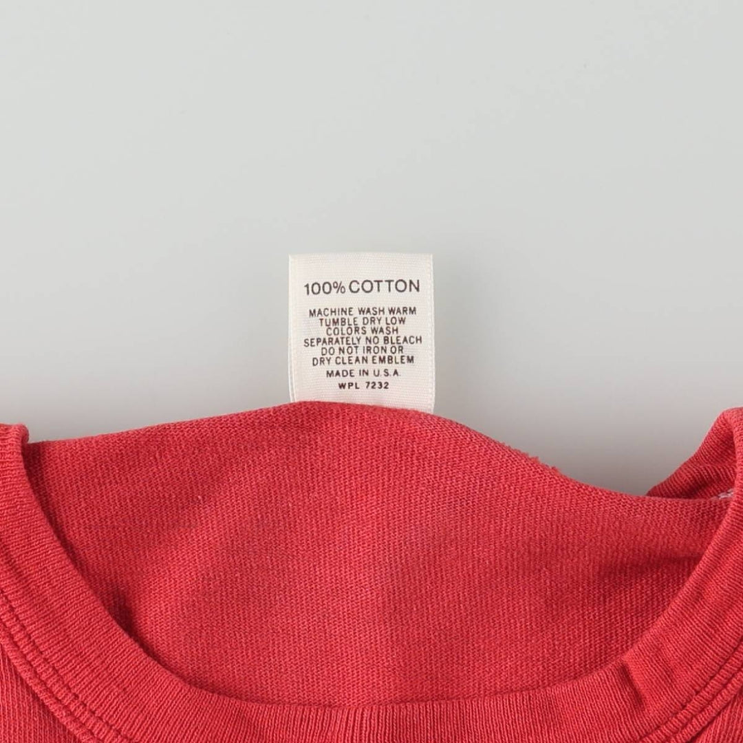 80'S Russell Print T-Shirt, Made in USA, Women's Size M (Equivalent), Vintage cotton red type Vintage Second Hand