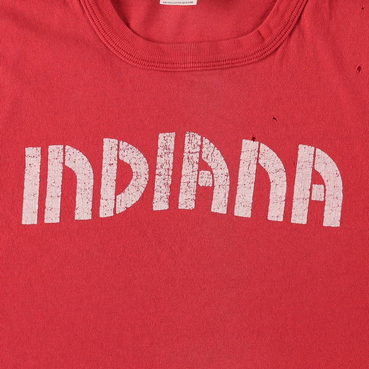 80'S Russell Print T-Shirt, Made in USA, Women's Size M (Equivalent), Vintage cotton red type Vintage Second Hand