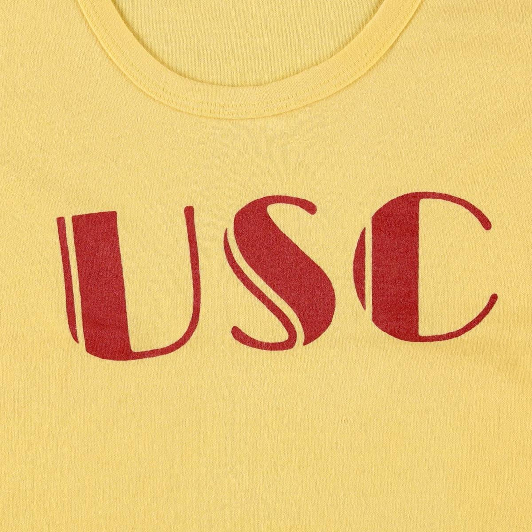 Shoreline Sportswear College T-Shirt, Made in USA, Women's Size M (Equivalent), Vintage polyester yellow type Vintage Second Hand