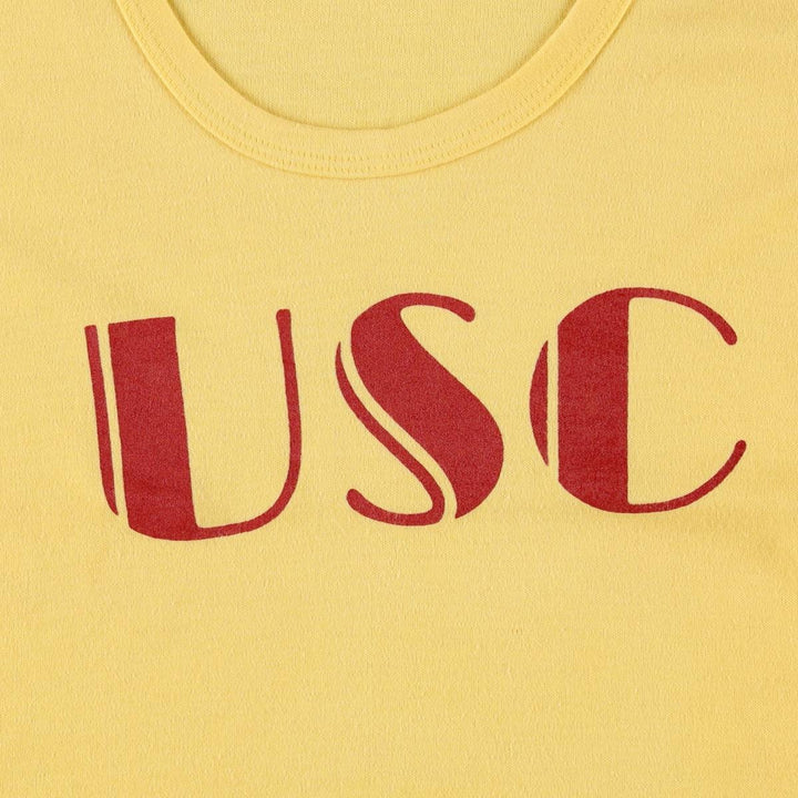 Shoreline Sportswear College T-Shirt, Made in USA, Women's Size M (Equivalent), Vintage polyester yellow type Vintage Second Hand