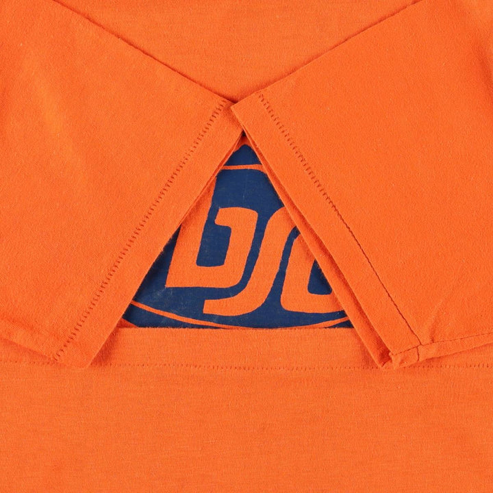 80'S TPLUS IDAHO FIRST BANK Denver Broncos Advertising T-Shirt, Women's Size M (Equivalent), Vintage polyester orange type Vintage Second Hand