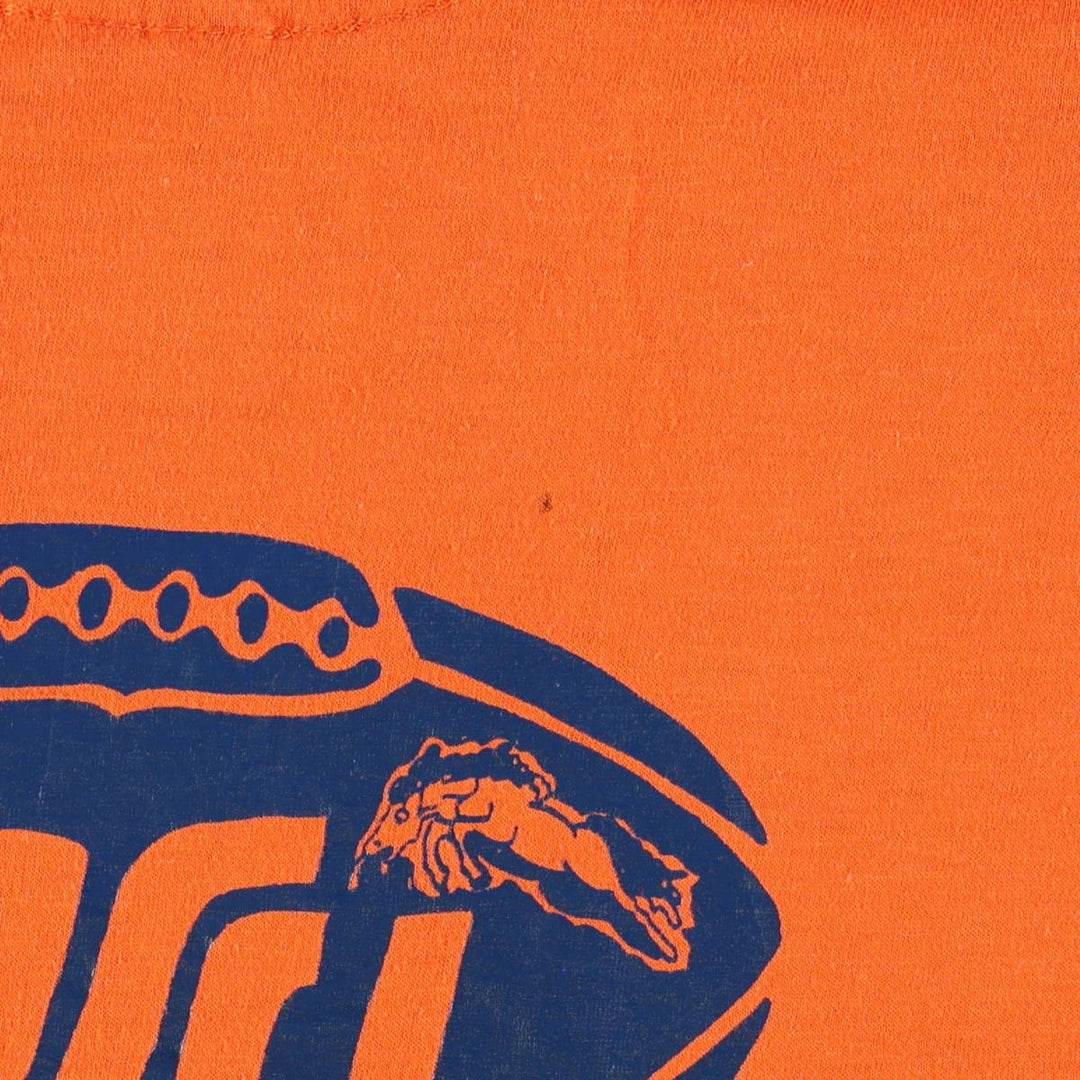 80'S TPLUS IDAHO FIRST BANK Denver Broncos Advertising T-Shirt, Women's Size M (Equivalent), Vintage polyester orange type Vintage Second Hand