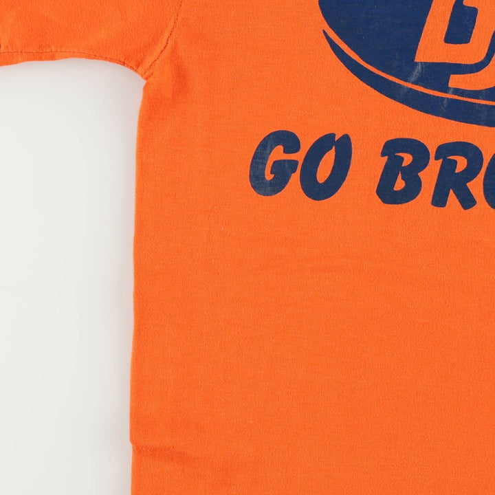80'S TPLUS IDAHO FIRST BANK Denver Broncos Advertising T-Shirt, Women's Size M (Equivalent), Vintage polyester orange type Vintage Second Hand
