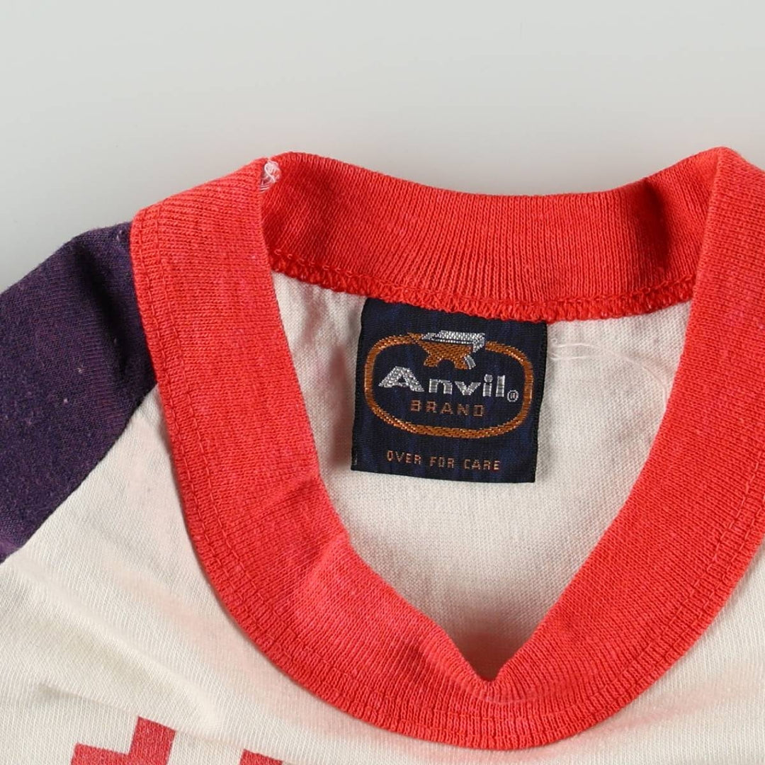 1980'S Anvil SILHOUETTE AMERICAN HEALTH SPAS advertising T-shirt, women's size S equivalent, vintage. polyester tricolor color Vintage Second Hand