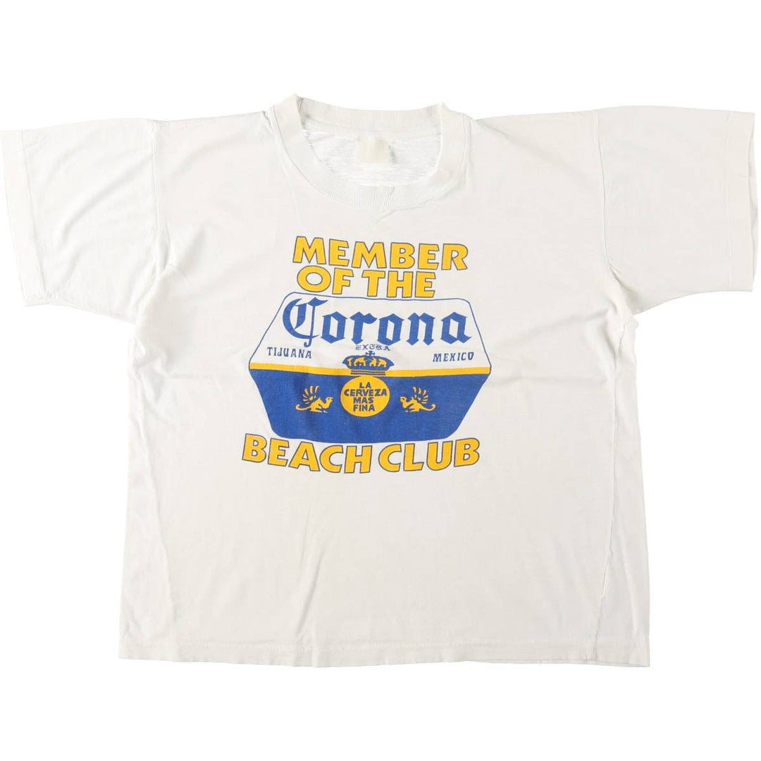 CORONA EXTRA Advertising T-shirt, Women's Size M (approx.), Vintage unclear white type Vintage Second Hand