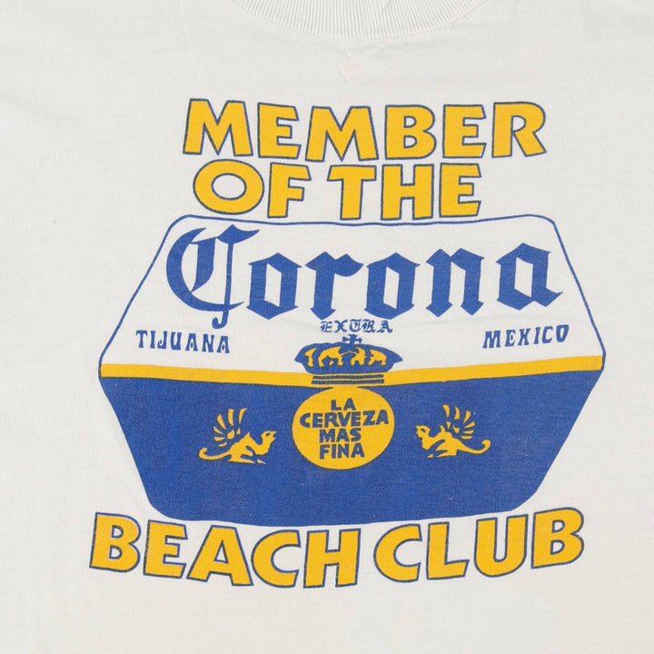 CORONA EXTRA Advertising T-shirt, Women's Size M (approx.), Vintage unclear white type Vintage Second Hand