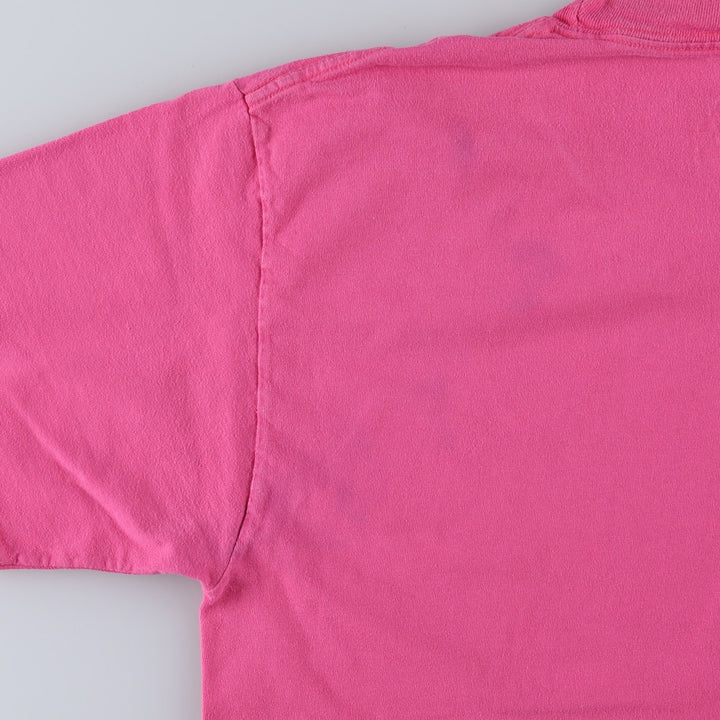 Disney MICKEY MOUSE character print T-shirt, women's size L (approx.) cotton pink type Vintage Second Hand