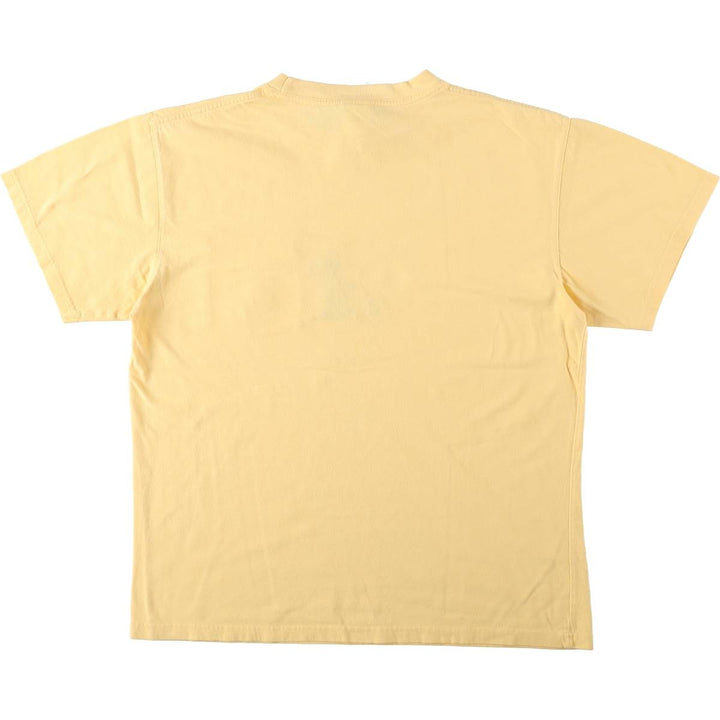 2000'S Disney Lady and the Tramp character embroidered T-shirt, women's size L (approx.) cotton yellow type Vintage Second Hand