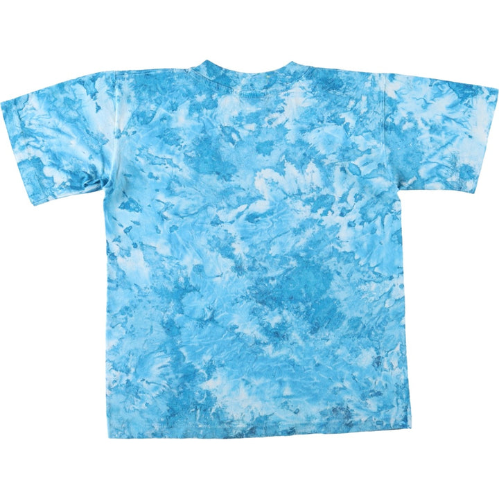 90'S Looney Tunes Tweety Tie-Dye Pattern Character Print T-Shirt, Made in USA, Women's Size S (Equivalent), Vintage cotton Blue type light blue Vintage Second Hand