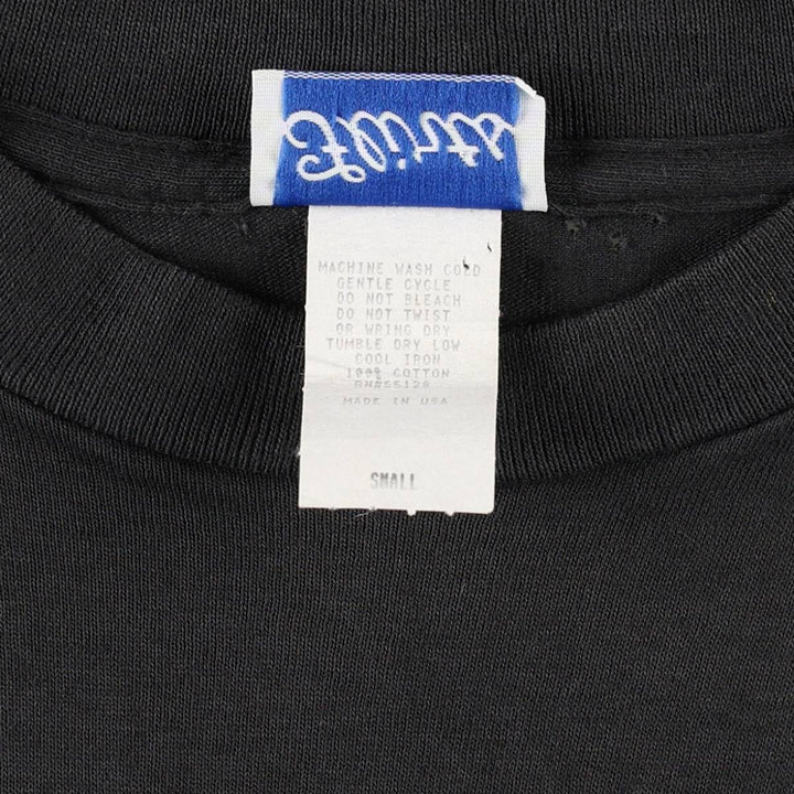 90'S FLIRTS SNOOPY Woodstock Character Print T-Shirt, Made in USA, Men's Size S (approx.), Vintage cotton black type Vintage Second Hand