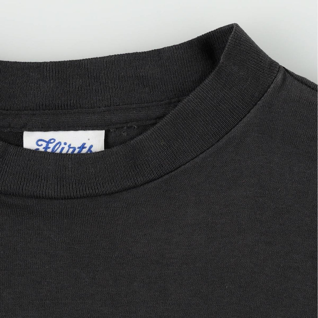 90'S FLIRTS SNOOPY Woodstock Character Print T-Shirt, Made in USA, Men's Size S (approx.), Vintage cotton black type Vintage Second Hand
