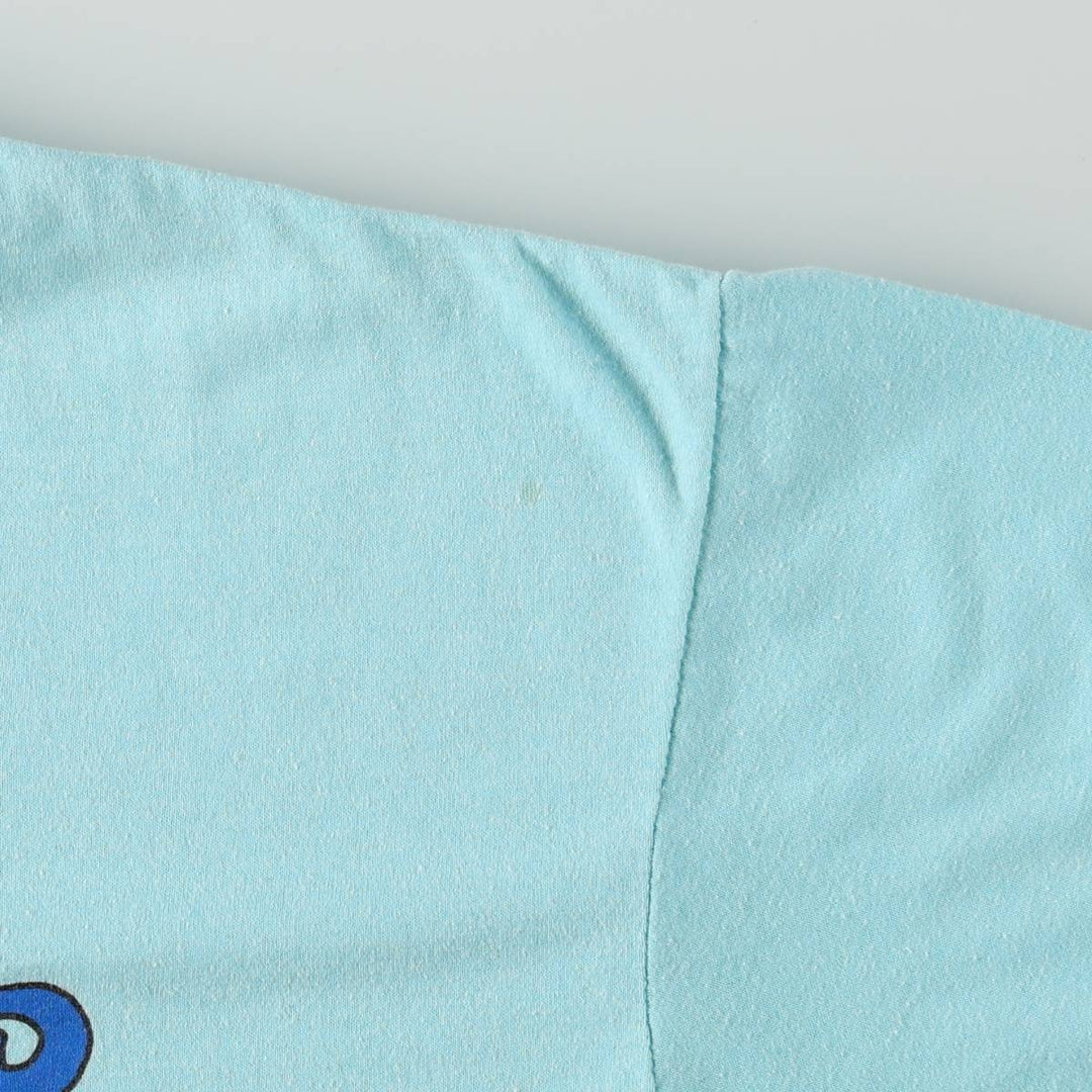1970'S Garfield character print t-shirt, women's size L equivalent, vintage. unclear Blue type light blue Vintage Second Hand