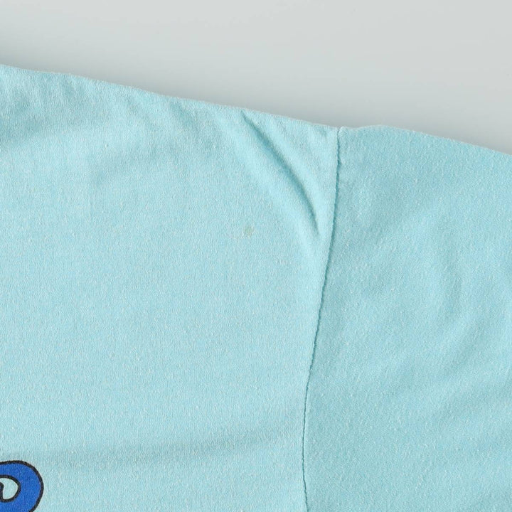 1970'S Garfield character print t-shirt, women's size L equivalent, vintage. unclear Blue type light blue Vintage Second Hand