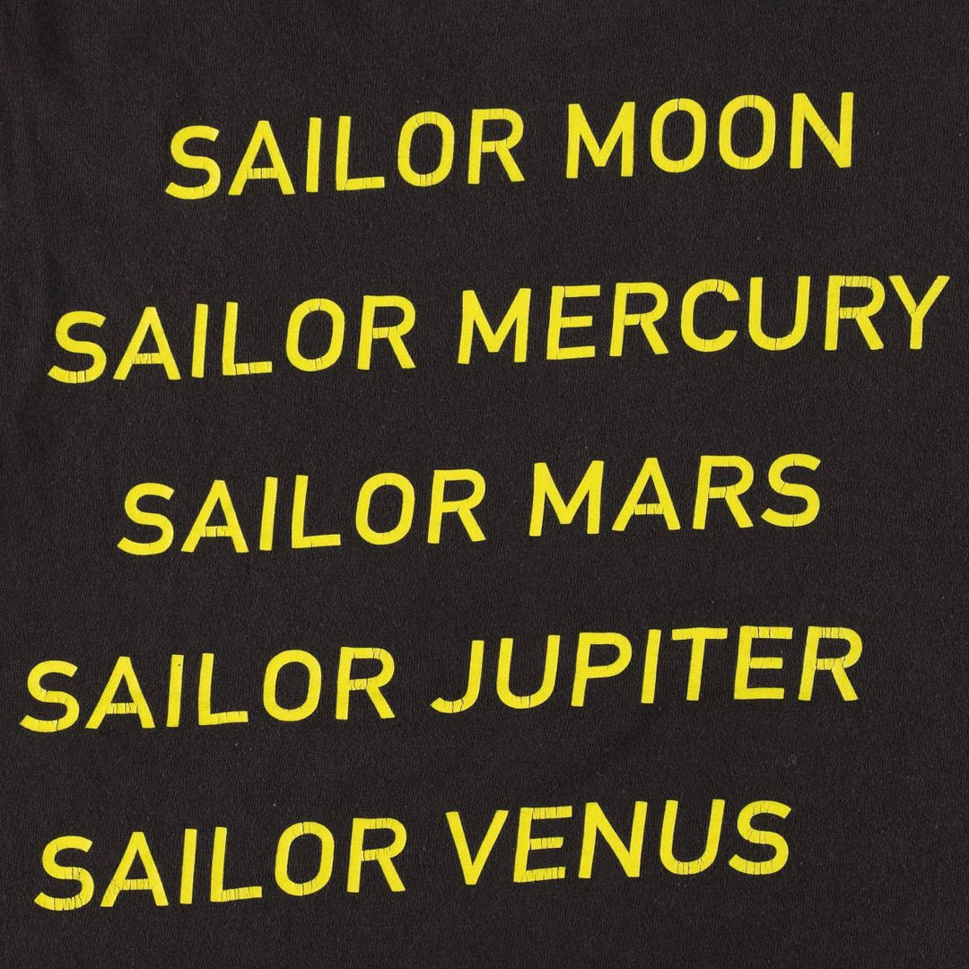 SAILOR MOON Pretty Guardian Sailor Moon Anime Character Print T-Shirt Women's Size S cotton black type Vintage Second Hand