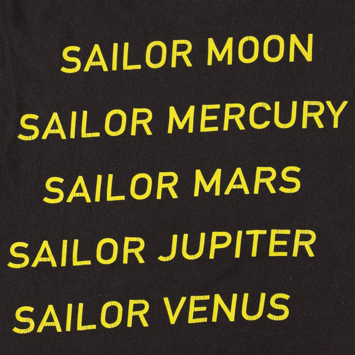 SAILOR MOON Pretty Guardian Sailor Moon Anime Character Print T-Shirt Women's Size S cotton black type Vintage Second Hand