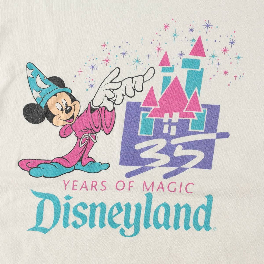90'S Disney Mickey Mouse character print T-shirt, Made in USA, Women's size L equivalent, Vintage cotton white type Vintage Second Hand