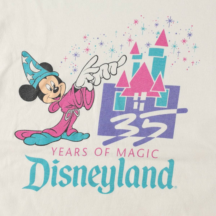 90'S Disney Mickey Mouse character print T-shirt, Made in USA, Women's size L equivalent, Vintage cotton white type Vintage Second Hand