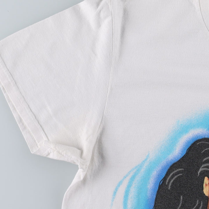AALIYAH Wrap T-Shirt (Women's Size S) cotton white type Vintage Second Hand