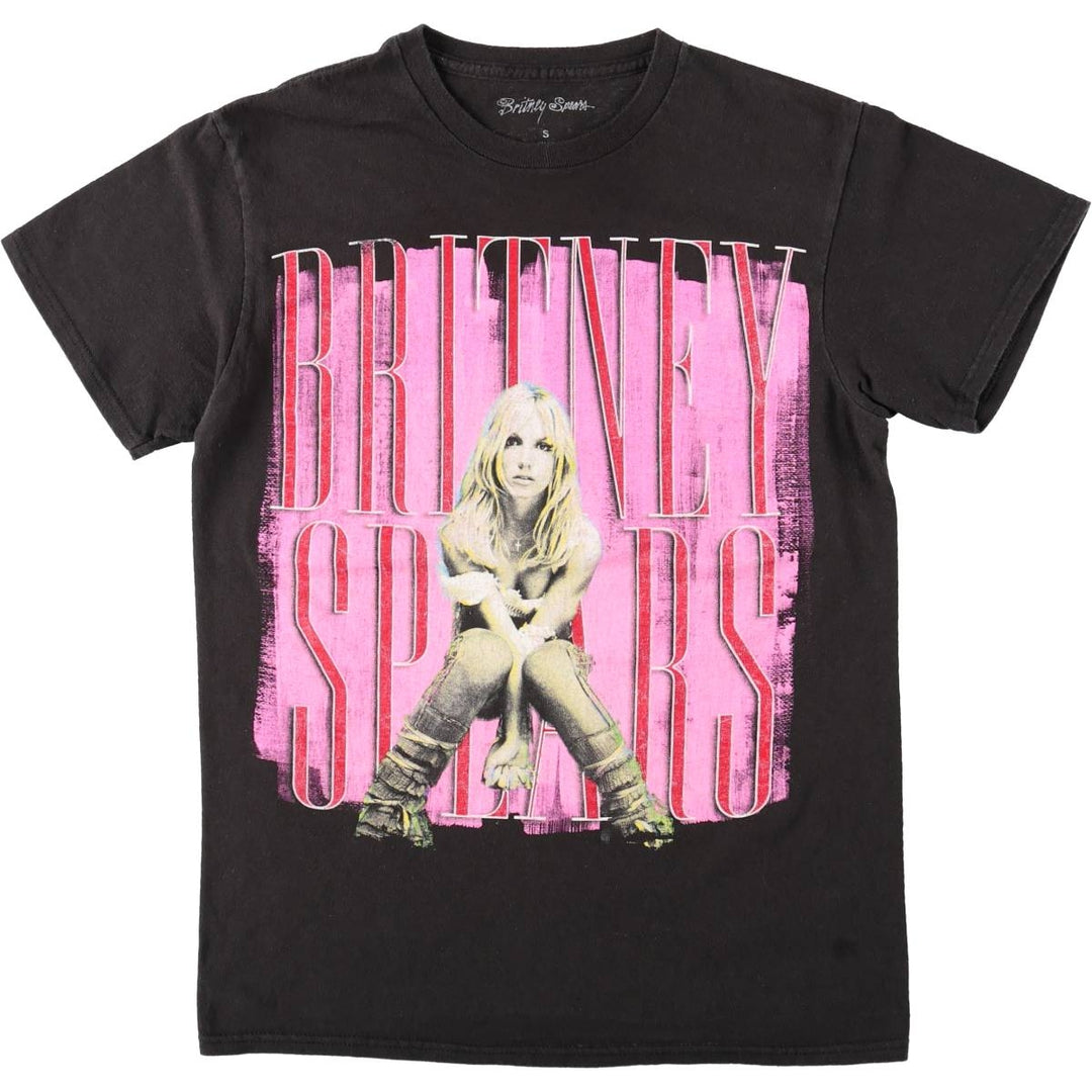 Britney Spears band t-shirt, women's size S. cotton black type Vintage Second Hand