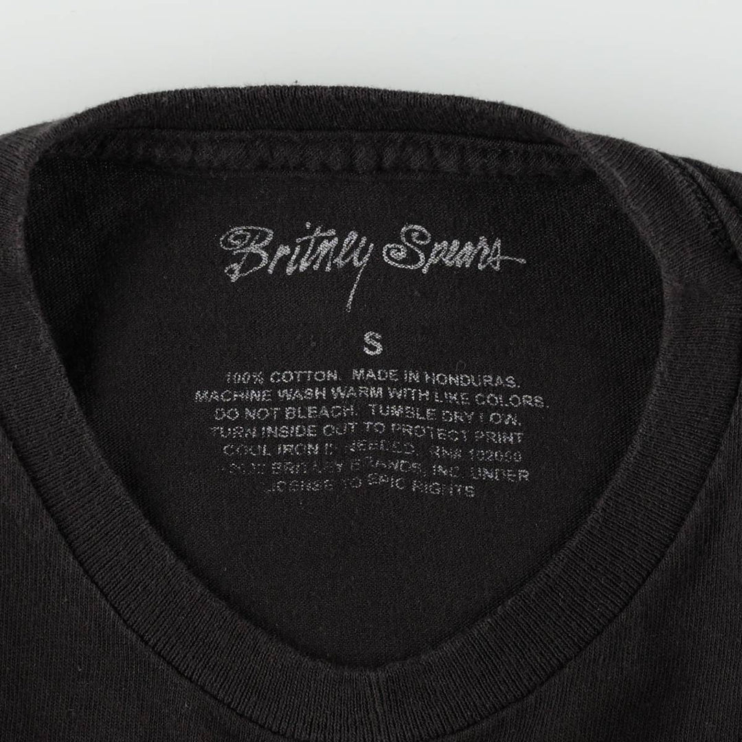 Britney Spears band t-shirt, women's size S. cotton black type Vintage Second Hand