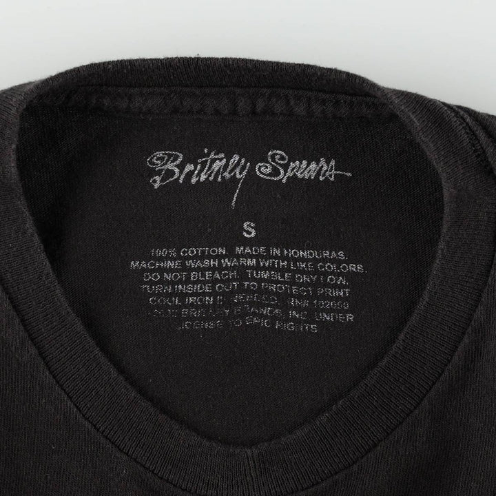 Britney Spears band t-shirt, women's size S. cotton black type Vintage Second Hand