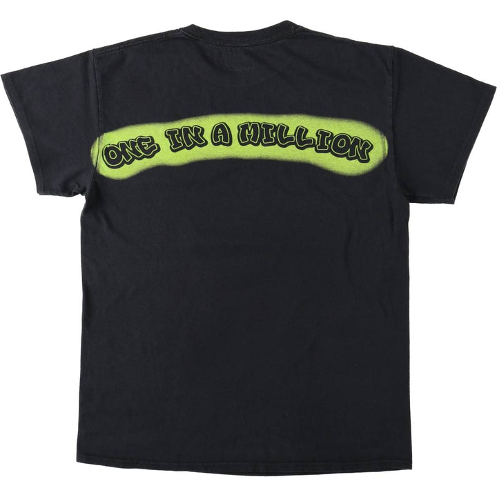 AALIYAH Wrap T-Shirt (Women's Size M) cotton black type Vintage Second Hand