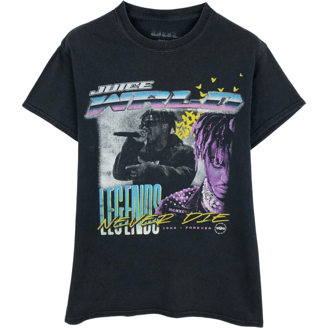 JUICE WRLD Juice World Rap T-shirt Rap T Men's S size cotton black type Vintage Second Hand
