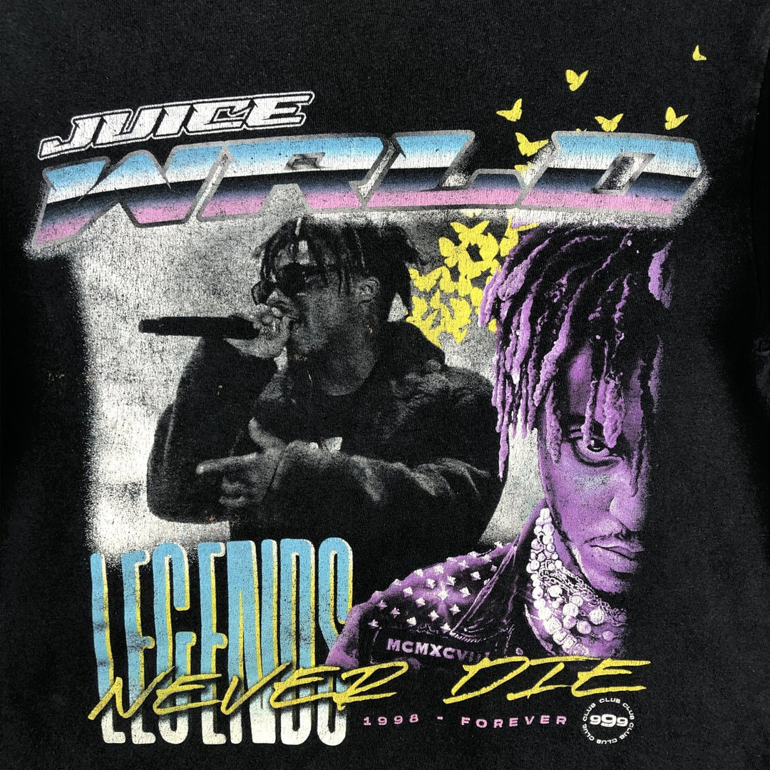 JUICE WRLD Juice World Rap T-shirt Rap T Men's S size cotton black type Vintage Second Hand