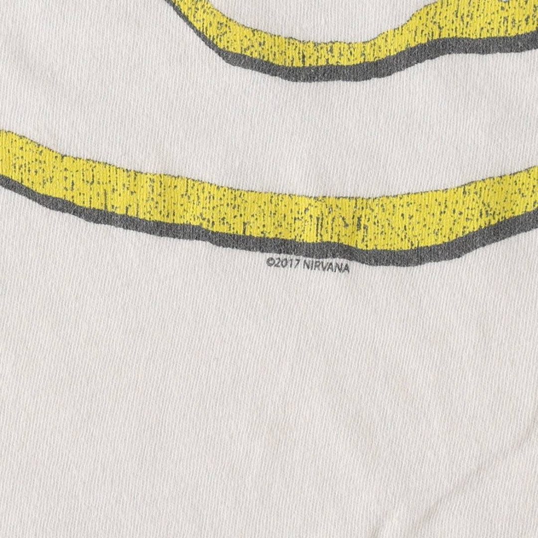 NIRVANA Nirvana Band T-shirt, Women's L size cotton white type Vintage Second Hand
