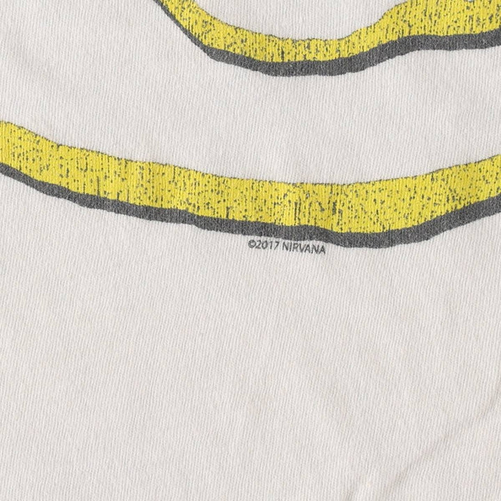 NIRVANA Nirvana Band T-shirt, Women's L size cotton white type Vintage Second Hand