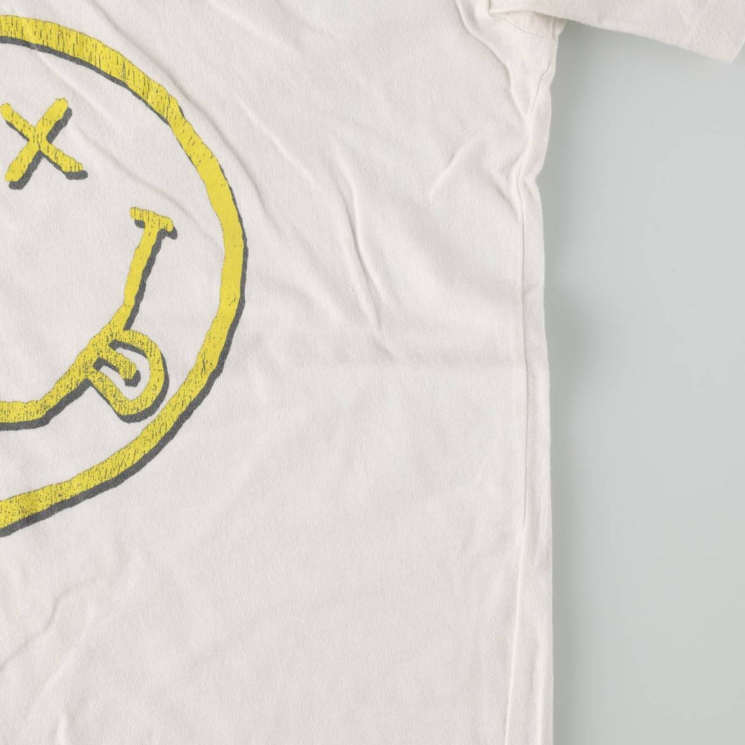 NIRVANA Nirvana Band T-shirt, Women's L size cotton white type Vintage Second Hand