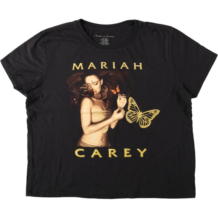 MARIAH CAREY Band T-shirt (Women's XXL equivalent) cotton black type Vintage Second Hand