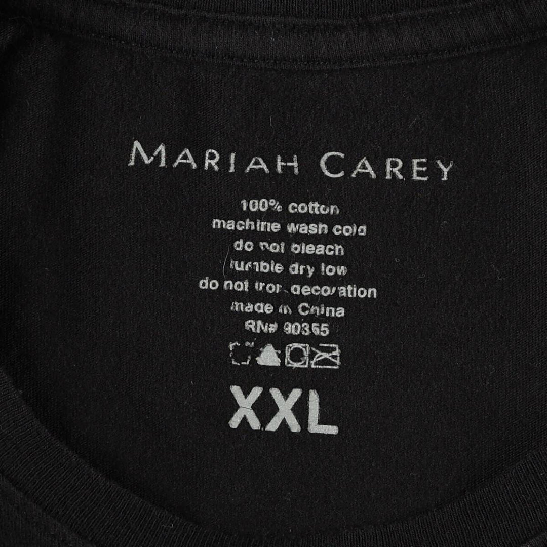 MARIAH CAREY Band T-shirt (Women's XXL equivalent) cotton black type Vintage Second Hand